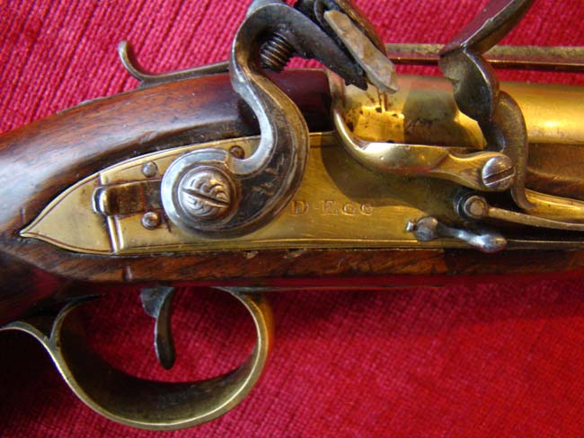 A fine and rare English flintlock blunderbuss pistol by Durs Egg inscribed "FOR HIS MAJESTY'S MAIL COACHES" circa 1800 — image 2
